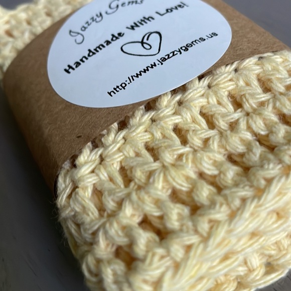 Hand Crafted Crochet Baby Washcloth Nursery Rubber Ducky Rubber Duck 100% Cotton - Picture 5 of 5